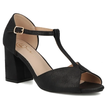 Sandały na obcasie Filippo DS7901/26 BK czarne