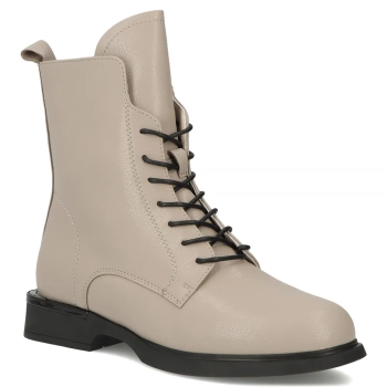 Skórzane botki Filippo DBT7222/25 BE beżowe