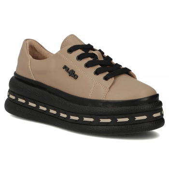 Skórzane sneakersy Filippo DP7119/25 TP taupe