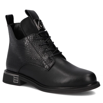 Skórzane trzewiki Filippo DBT7246/26 BK czarne