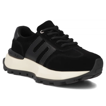 Skórzane sneakersy Filippo DP7985/26 BK czarne