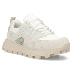 Skórzane sneakersy Filippo DP7560/26 WH GR białe