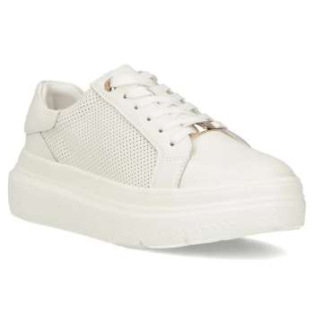Skórzane sneakersy Filippo DP6731/25 WH białe