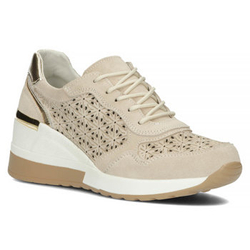 Skórzane sneakersy Filippo DP4669/23 BE beżowe