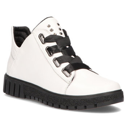 Skórzane trzewiki Filippo DBT3197/22 WH białe