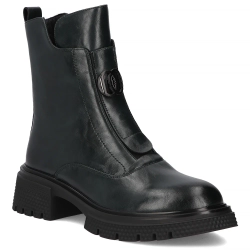 Skórzane botki Filippo DBT7465/25 GE ciemnozielone