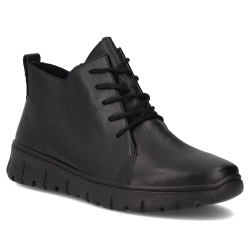 Skórzane botki Rieker N1331-00 czarne
