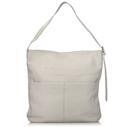 Torebka Toscanio Hobo Skórzana C127 jasna szara