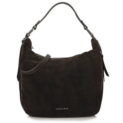 Skórzana torebka Toscanio G107 ciemnobrązowa