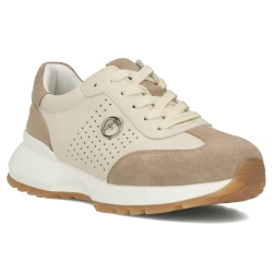 Skórzane sneakersy Filippo DP6732/25 BE beżowe