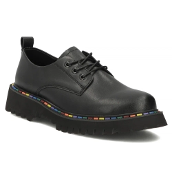 Skórzane półbuty Filippo DP8341/26 BK czarne