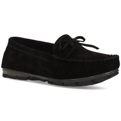 Skórzane mokasyny Filippo DP1204/21 BK czarne