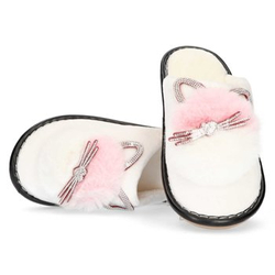 Kapcie Filippo Białe koty