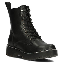 Skórzane glany Filippo GL438/22 BK czarne