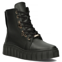 Skórzane trzewiki  Filippo 259 czarne