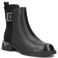 Skórzane botki Filippo DBT8032/26 BK SU czarne