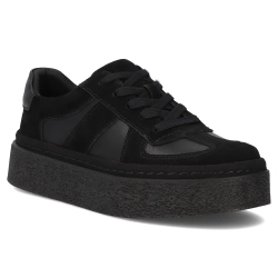 Skórzane sneakersy Filippo DP7174/25 BK czarne