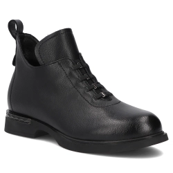 Skórzane botki Filippo DBT8033/26 BK czarne