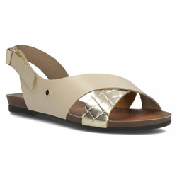 Skórzane sandały Filippo 40141 beżowe