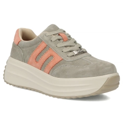 Skórzane sneakersy Filippo DP7516/26 KH OR khaki