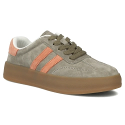 Skórzane sneakersy Filippo DP6764/25 KH OR khaki