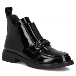 Skórzane botki Filippo DBT7318/25 BK czarne
