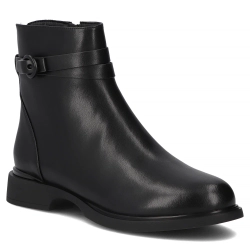 Skórzane botki Filippo DBT7357/25 BK czarne