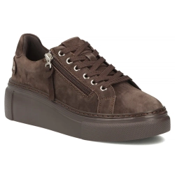Skórzane sneakersy Filippo DP7653/26 D BR brązowe