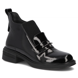 Skórzane botki Filippo DBT7313/25 BK czarne