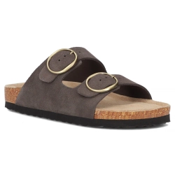 Skórzane klapki Filippo DK7061/25 TP taupe