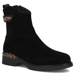 Skórzane botki Filippo DBT7182/25 BK czarne