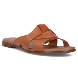 Skórzane klapki Filippo 40387 brązowe