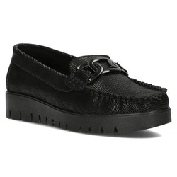 Skórzane mokasyny Filippo DP3334/23 BK PT czarne