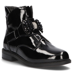 Skórzane botki Filippo DBT3193/21 BK czarne