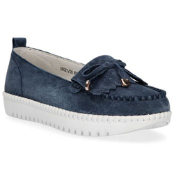 Skórzane półbuty Filippo DP021/20 NV granatowe