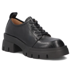 Skórzane półbuty Filippo DP8156/26 BK czarne