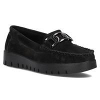 Skórzane mokasyny Filippo DP3334/24 BK czarne