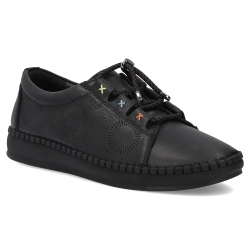 Skórzane półbuty Filippo DP7665/26 BK czarne