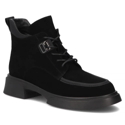 Skórzane botki Filippo DBT7381/25 BK czarne