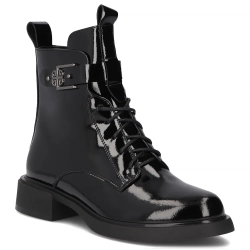 Skórzane botki Filippo DBT7317/25 BK czarne