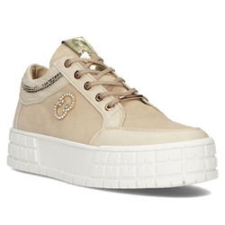 Skórzane sneakersy Filippo 149 beżowe