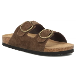 Skórzane klapki Filippo DK7061/26 D BR brązowe