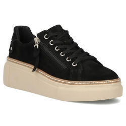 Skórzane sneakersy Filippo DP7653/26 BK SU czarne