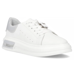 Skórzane sneakersy Filippo DP6807/25 WH białe
