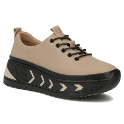 Skórzane sneakersy Filippo DP6427/25 TP taupe