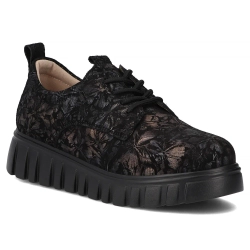 Skórzane sneakersy Filippo DP6846/25 BK FL czarne