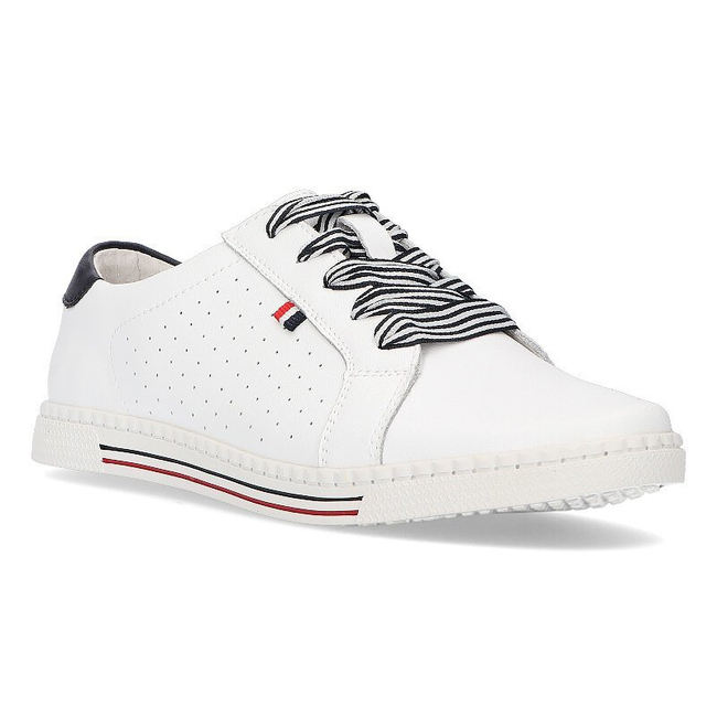 Skórzane półbuty Filippo DP2154/21 WH białe