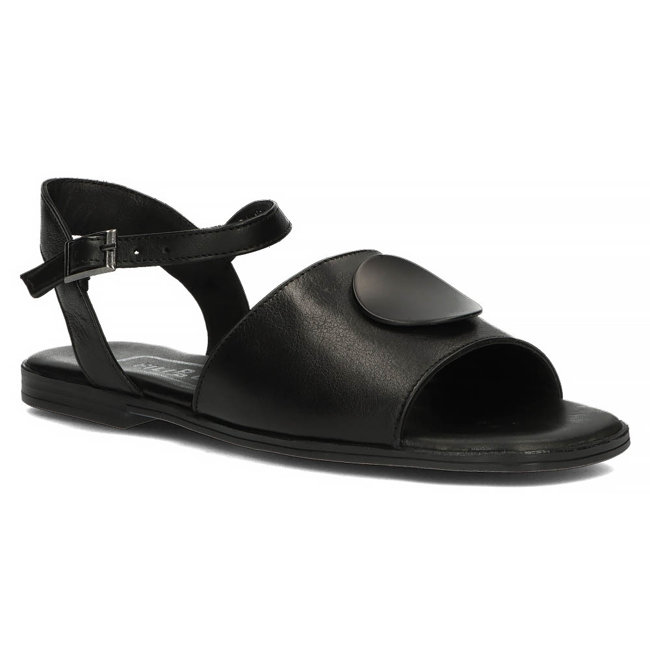 Skórzane sandały Filippo DS3900/22 BK czarne