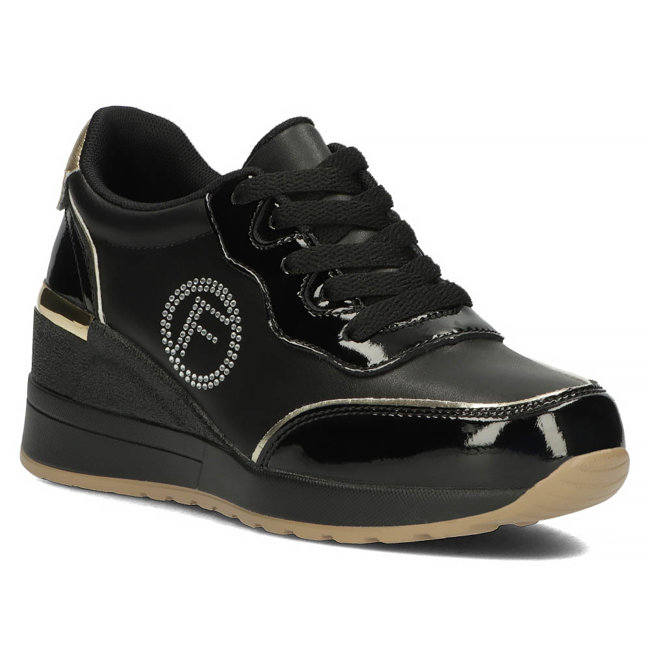 Skórzane sneakersy Filippo DP4660/23 BK czarne