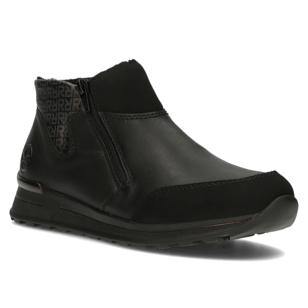Skórzane sneakersy Rieker N1452-00 czarne